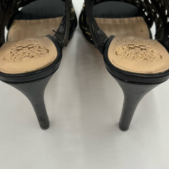 Vince Camuto 4” Black and Gold Leather Heels NWOT, excellent condition - Picture 11 of 17